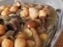Zuppa di ceci e funghi al burro