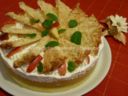 Torta di mele con ventagli croccante