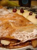 Pear and Chocolate crepes