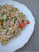 Insalata estiva di riso, farro ed orzo