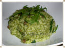 Risotto con pesto di rucola e capperi