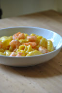 Conchiglioni alla crema di zucca e mazzancolle