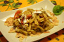 Casarecce al Pesto di Pistacchi,Pinoli e Mandorle tostate