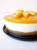 Cheesecake alla pesca con agar-agar