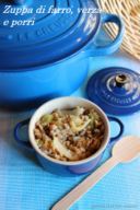 Zuppa di farro, verza e porri