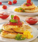 Pancakes con salsa chili.