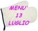 Menù per il 13 luglio