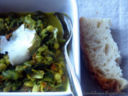 zuppa di zucchine in fiore (germogli)