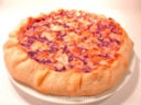 Torta salata con cavolo rosso e caciocavallo