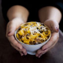 Tagliatelle con radicchio allo zafferano