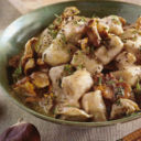 Gnocchi con funghi e poanna.