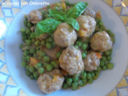 Polpette con piselli