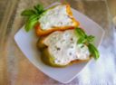 Peperoni al forno ripieni di lenticche
