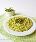 Risotto al pesto di rucola e noci