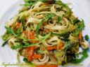 Tagliatelle alla rucola con julienne di verdure