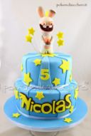 Torta decorata Rabbids e sweet table Rabbids: cake, cake pops e cupcake