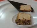 Mini diplomatico con mousse di mortadella in crosta di pane carasau