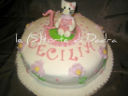 Hallo Kitty cake per il primo compleanno di Cecilia