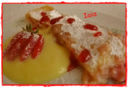 Strudel con crema e fragole