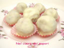 Praline di nocciole ricoperte di cioccolato bianco