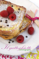 Pain perdu au chocolat et framboises