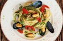 Spaghetti cozze e fagiolini