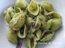 Conchiglie con pesto di pistacchi e speck