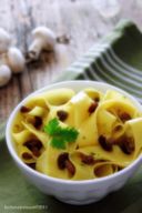 Pappardelle e funghi chiodini
