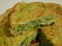 Torta salata con cime di rapa, pomodorini secchi e ricotta