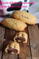 Biscotti di frolla con ripieno alla farina di riso e cioccolato