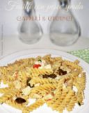 Fusilli con pesce spada, capperi e cucunci