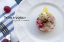 Tartare di sugarello con frutta e verdura