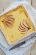 Crostata con crema di ricotta e pere caramellate al Grand Marnier