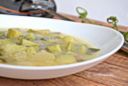 Zuppa di zucchine genovesi e mais