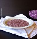 Risotto con cavolo rosso e gorgonzola