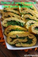 Frittata di uova e ricotta al forno farcita ai broccoli