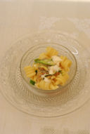 Riccioli con zucchine grigliate e tuma dla paja