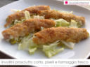Involtini prosciutto cotto, piselli e formaggio fresco