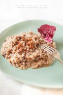 Risotto con radicchio e salsiccia per un San Valentino controcorrente