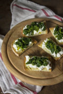 Crostoni con burrata e cime di rapa