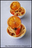 Spaghettine  integrali con pomodori capperi e arancia