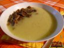 Crema di patate e porri con champignons trifolati