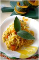 Risotto con la zucca e mele renette