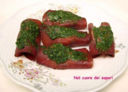 Involtini di bresaola con il pesto