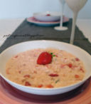 Risotto alle fragole e ovviamente ... Roquefort