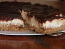 Cheesecake con glassa al cioccolato