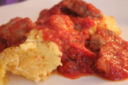 Polenta concia con sughetto di cinghiale