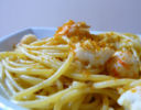 SPAGHETTI CON SCAMPI E BOTTARGA