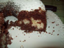 TORTA AL CACAO CON CUORE DI COCCO