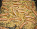 Salsiccia e funghi al forno